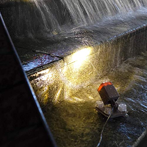 AquaHEX 60X Solar-Powered Underwater Spotlight, Warm White LED, fo...