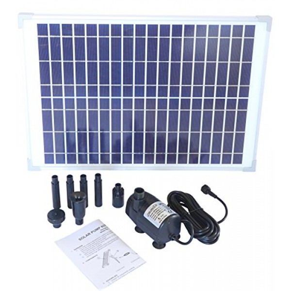 Solariver Solar Water Pump Kit - 360+GPH - Submersible Pump and 20...
