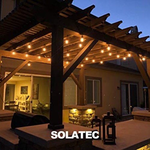 Solatec LED String Lights, Shatterproof 48FT 15 Hanging Sockets Co...