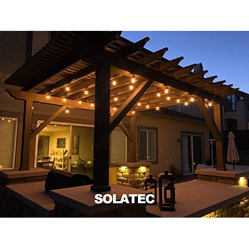 Solatec LED String Lights, Shatterproof 48FT 15 Hanging Sockets Co...