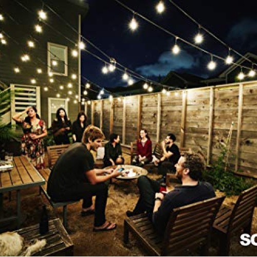 Solatec LED String Lights, Shatterproof 48FT 15 Hanging Sockets Co...