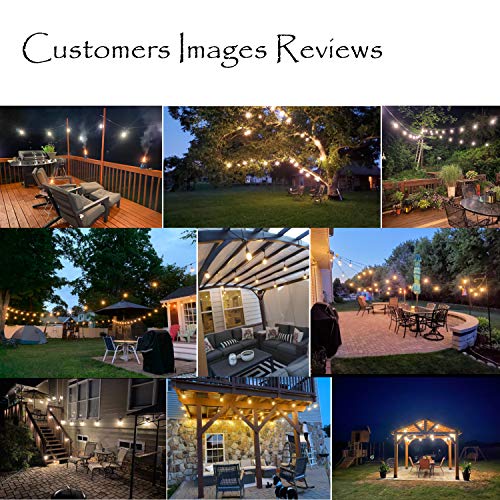 Solatec LED String Lights, Shatterproof 48FT 15 Hanging Sockets Co...