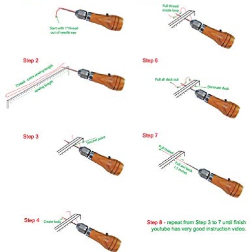 Swift Quick Hand Sewing Awl Leather Canvas Repair Saddles Coat Sea...