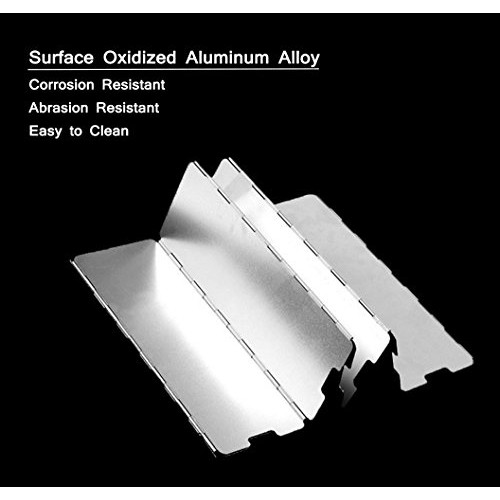 SOLEADER Tall Stove Windscreen Lightweight Compact Folding Camp St...