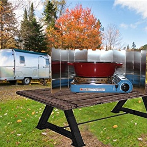 SOLEADER Tall Stove Windscreen Lightweight Compact Folding Camp St...