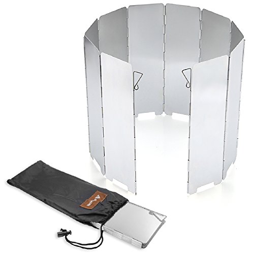 SOLEADER Tall Stove Windscreen Lightweight Compact Folding Camp St...