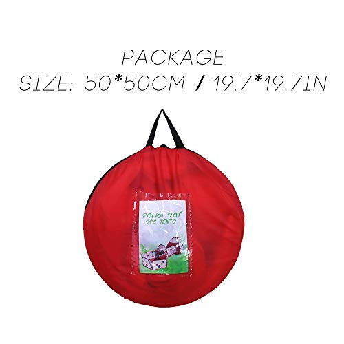 Colorful Round Dot 3-in-1 Folding Kids Play Tent with Tunnel, Ball...