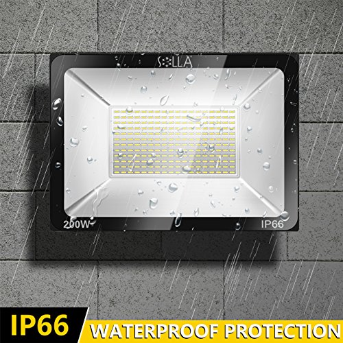SOLLA 200W LED Flood Light, IP66 Waterproof, 16000lm, 1060W Equiva...
