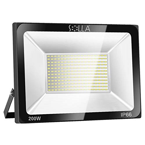 SOLLA 200W LED Flood Light, IP66 Waterproof, 16000lm, 1060W Equiva...