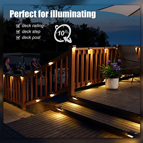 SOLPEX Solar Deck Lights Outdoor 16 Pack, Solar Step Lights Waterp...