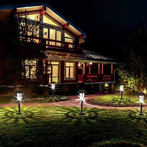 SOLPEX Solar Outdoor Lights, 8 Pack Solar Pathway Lights, Up to 10...