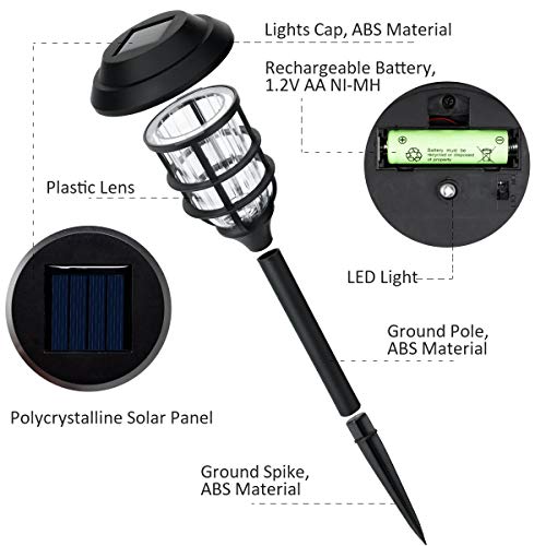SOLPEX Solar Outdoor Lights, 8 Pack Solar Pathway Lights, Up to 10...