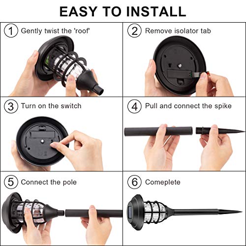SOLPEX Solar Outdoor Lights, 8 Pack Solar Pathway Lights, Up to 10...