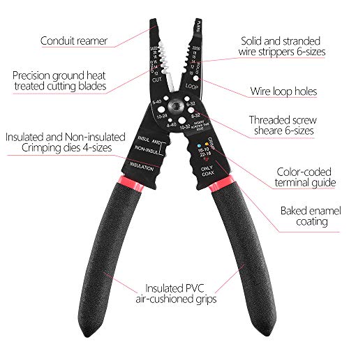 Solsop Multi-Tool Wire Stripper, Professional Wire Stripping Tool/...