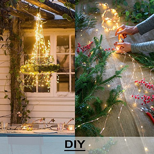 Soltuus Solar Powered 180 LEDs String Fairy Lights, Multi Strand W...
