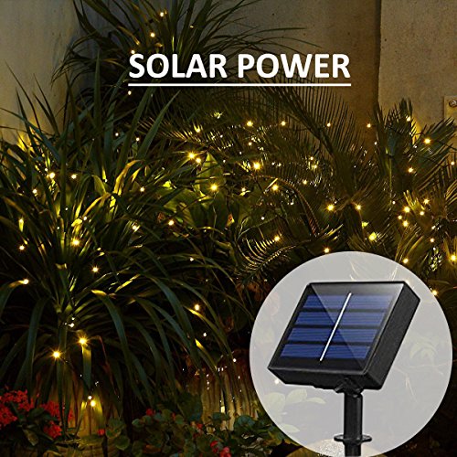 Soltuus Solar Powered 180 LEDs String Fairy Lights, Multi Strand W...