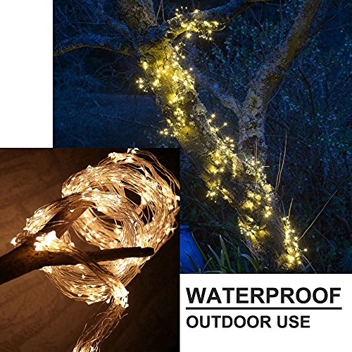 Soltuus Solar Powered 180 LEDs String Fairy Lights, Multi Strand W...
