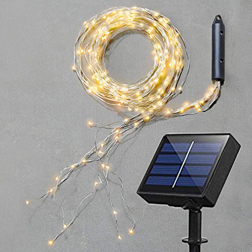 Soltuus Solar Powered 180 LEDs String Fairy Lights, Multi Strand W...