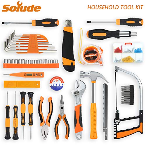 SOLUDE Home Repair Tools Sets,95 Pieces Handsaw General Household ...