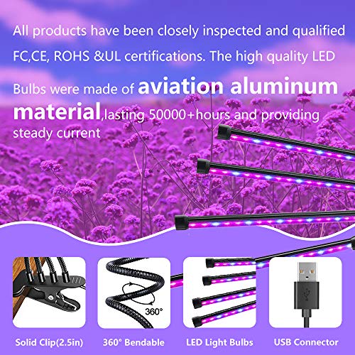 Grow Light, SONATA Four Head Timing Plant Grow Lights for Indoor P...