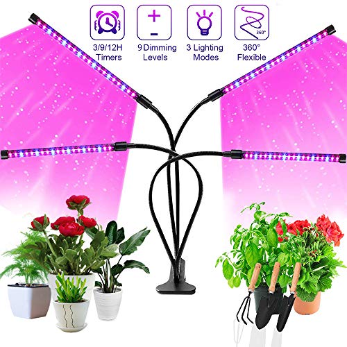 Grow Light, SONATA Four Head Timing Plant Grow Lights for Indoor P...