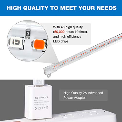 Sondiko LED Grow Light Strip, Full Spectrum Auto On&Off Every Day ...