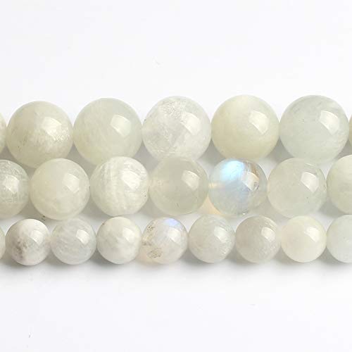 Love Beads 6mm Aquamarine Round Stone Beads for Jewelry Making 15i...