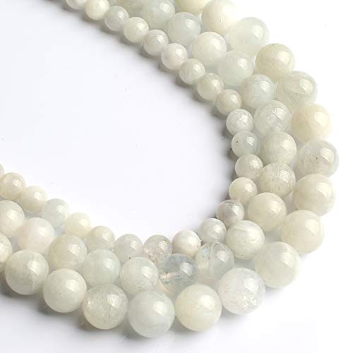 Love Beads 6mm Aquamarine Round Stone Beads for Jewelry Making 15i...