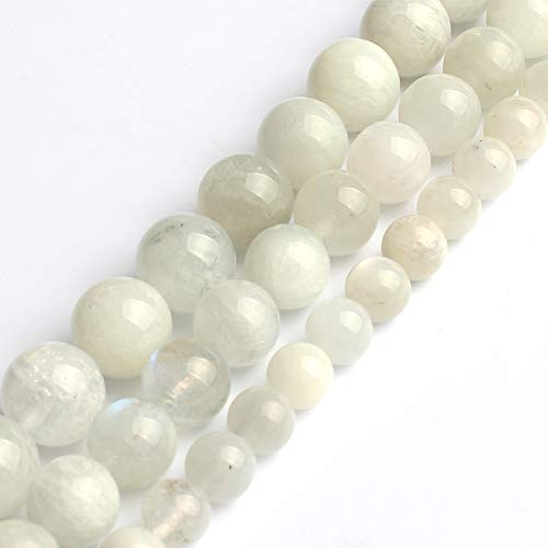 Love Beads 6mm Natural Moonstone Round Stone Beads for Jewelry Mak...