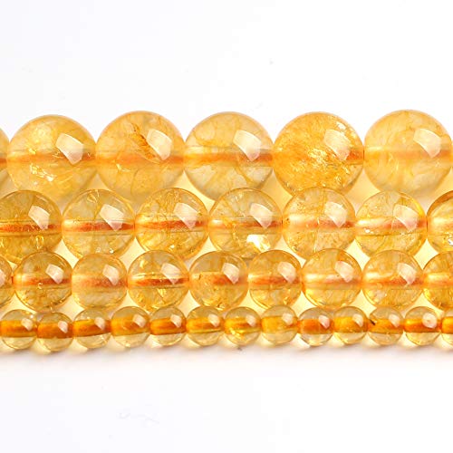 Love Beads 4mm Natural Citrine Beads for Jewelry Making 15inches G...