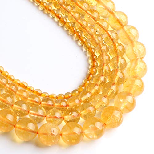 Love Beads 4mm Natural Citrine Beads for Jewelry Making 15inches G...