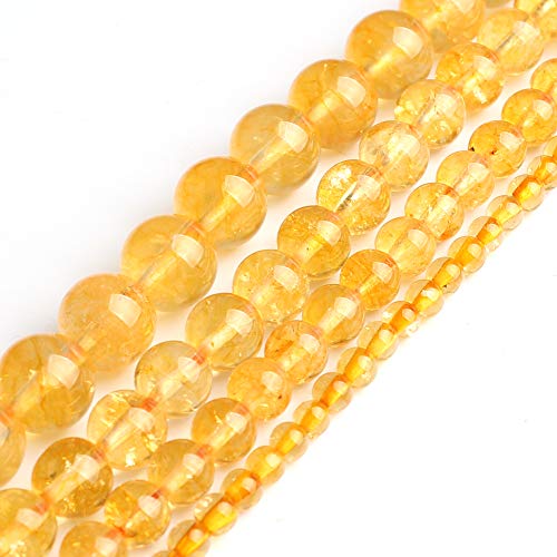 Love Beads 4mm Natural Citrine Beads for Jewelry Making 15inches G...