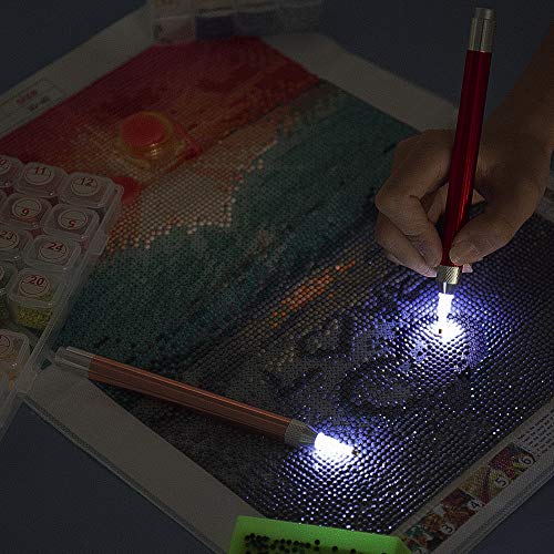 LED DIY Diamond Painting Illumination Pen with Light,2Pack Art Lig...