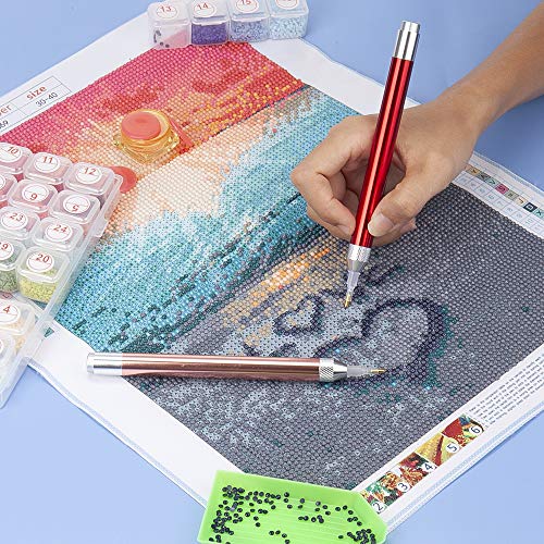 LED DIY Diamond Painting Illumination Pen with Light,2Pack Art Lig...