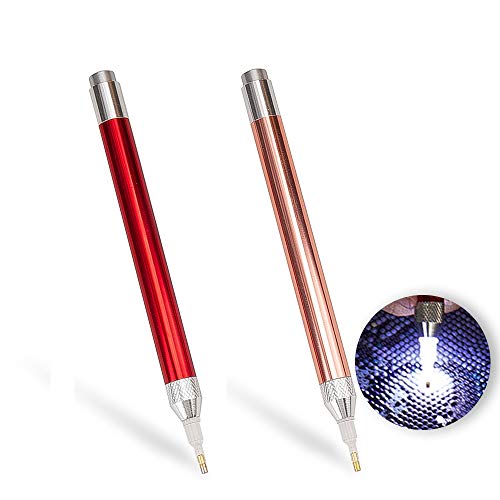 LED DIY Diamond Painting Illumination Pen with Light,2Pack Art Lig...