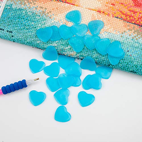 Sonsage 36Pcs DIY Diamond Painting Wax,Blue Heart Shaped Glue Clay...