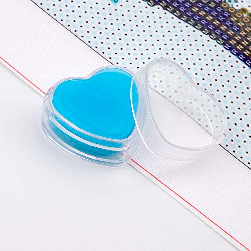 Sonsage 36Pcs DIY Diamond Painting Wax,Blue Heart Shaped Glue Clay...