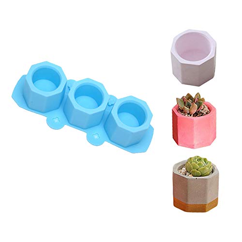 SOOTOP 3 Even Silicone Pan Soap Molds, Flower Pot Silicone Mold DI...