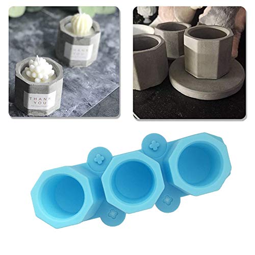 SOOTOP 3 Even Silicone Pan Soap Molds, Flower Pot Silicone Mold DI...