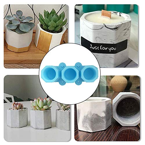 SOOTOP 3 Even Silicone Pan Soap Molds, Flower Pot Silicone Mold DI...