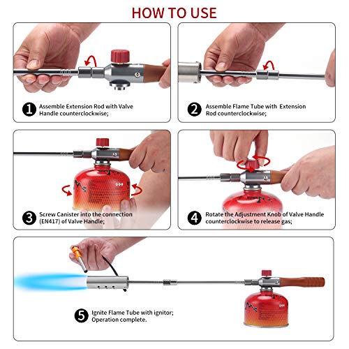 Portable Grill Torch Charcoal Starter Weed Torch Garden Torch for ...