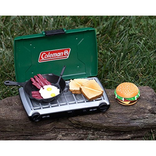 Green Coleman 18 Inch Doll Camping Stove & Food Set with Frying Pa...