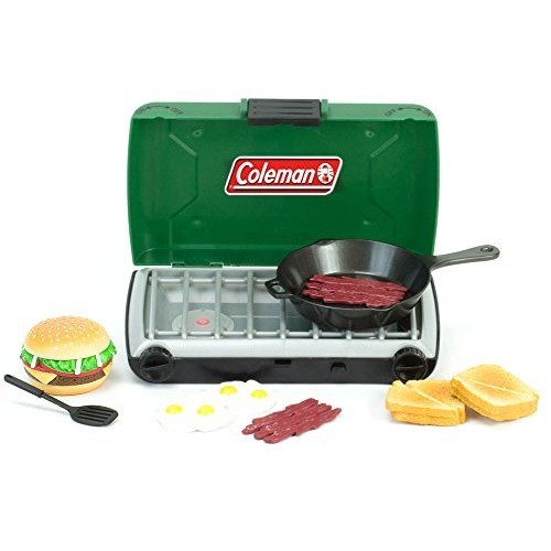 Green Coleman 18 Inch Doll Camping Stove & Food Set with Frying Pa...