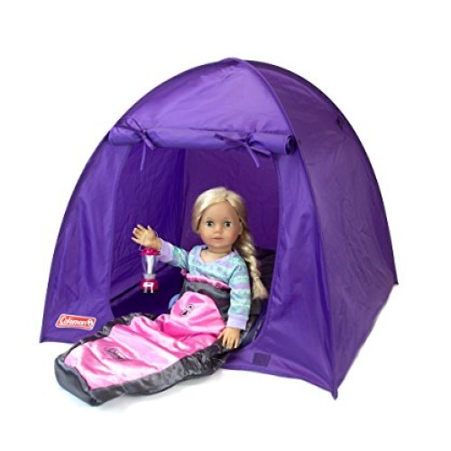 Purple Coleman Doll Tent, Perfect for the 18 Inch Camping American...