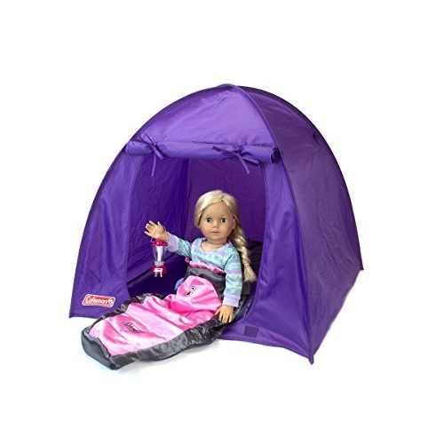Purple Coleman Doll Tent, Perfect for the 18 Inch Camping American...
