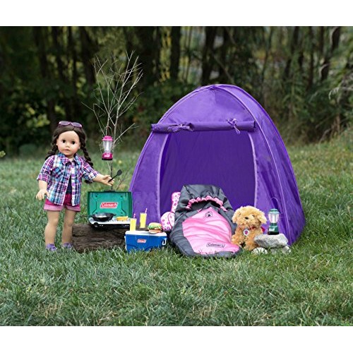 Purple Coleman Doll Tent, Perfect for the 18 Inch Camping American...