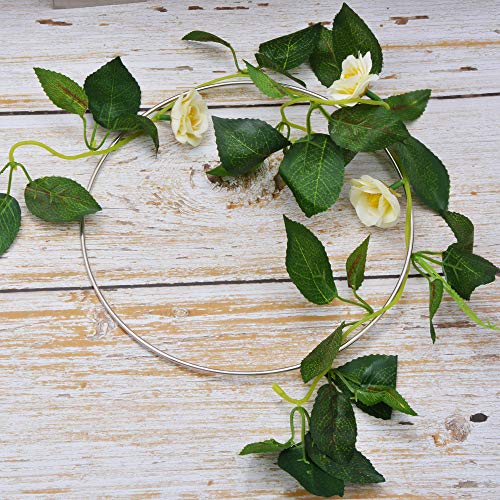 SOSMAR 16PCS Metal Rings Hoops 8 Sizes Craft Silver Rings for Drea...