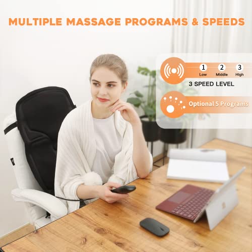 Back Massager Chair Pad with Heat, Vibration Massage Seat Cushion ...