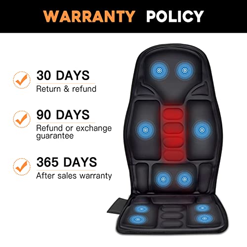 Back Massager Chair Pad with Heat, Vibration Massage Seat Cushion ...