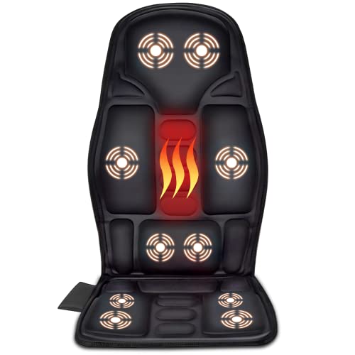 Back Massager Chair Pad with Heat, Vibration Massage Seat Cushion ...